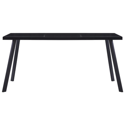 Ruokapöytä musta 180x90x75 cm karkaistu lasi
