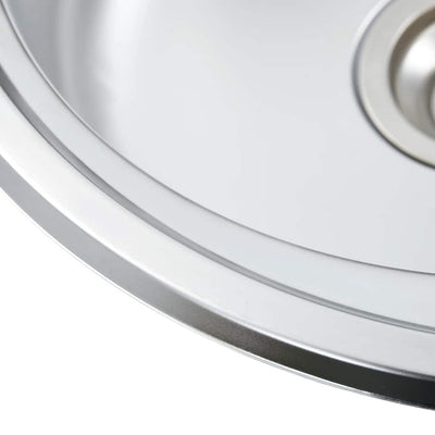 Ruostumaton teräs keittiön tiskiallas siivilällä ja hajulukolla Ewalde