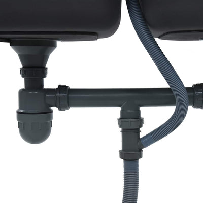 Ruostumaton teräs keittiön tiskiallas siivilällä ja hajulukolla Ewalde