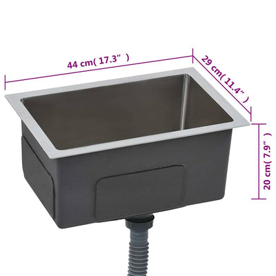 Ruostumaton teräs käsintehty keittiön tiskiallas Nilofer