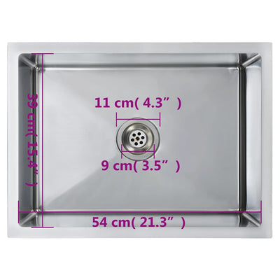 Ruostumaton teräs käsintehty keittiön tiskiallas Nilofer