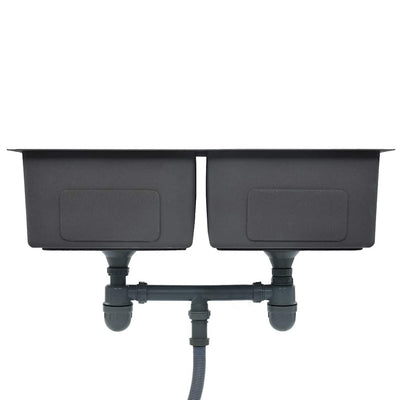 Käsintehty keittiön tiskiallas Nilofer (ruostumaton teräs)