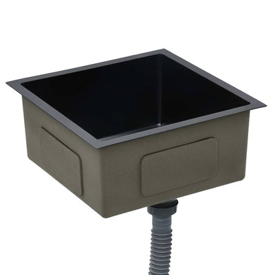 Musta käsintehty keittiön tiskiallas Nilofer (ruostumaton teräs)