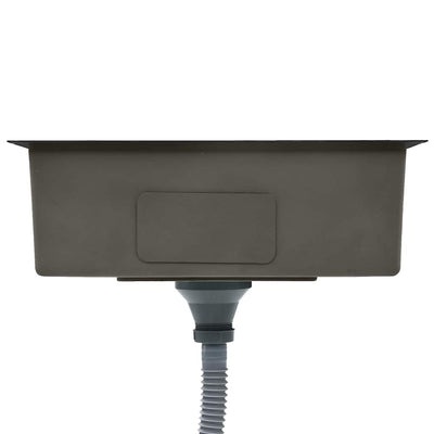 Musta käsintehty keittiön tiskiallas Nilofer (ruostumaton teräs)