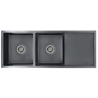 Musta käsintehty keittiön tiskiallas Nilofer (ruostumaton teräs)