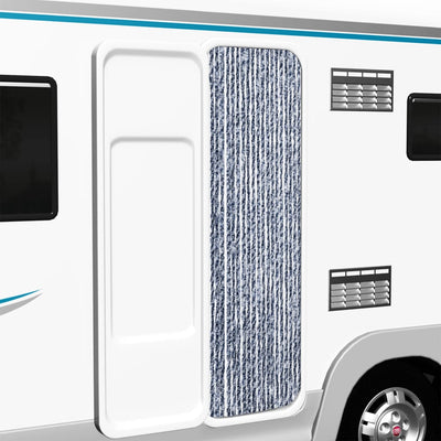 Sininen, valkoinen ja hopea hyönteisverho Septilici 56x185cm (chenille)