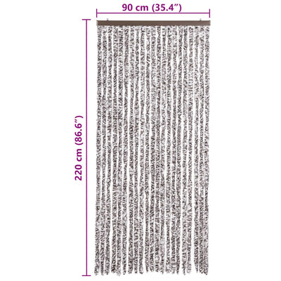 Ruskea ja beige hyönteisverho Septilici 90x220cm (chenille)