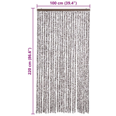 Ruskea ja beige hyönteisverho Septilici 100x220cm (chenille)