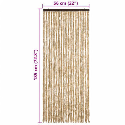 Beige hyönteisverho Septilici 56x185cm (chenille)