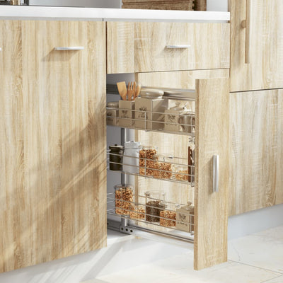 Hopea ulosvedettävä keittiöhylly Joretta 47x15,5x55,5cm (2-kerroksinen)