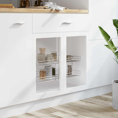 Hopea keittiön ritilähylly Rocos 75x38x80cm (2-kerroksinen, 180°)