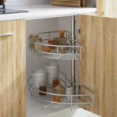 Hopea keittiön ritilähylly Rocos 75x38x80cm (2-kerroksinen, 180°)