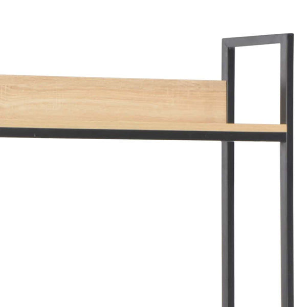 Tietokonepöytä 120x60x138 cm musta ja tammi