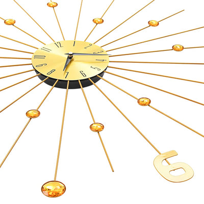 Kultainen seinäkello metalli Raghfan 70cm