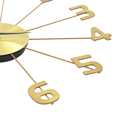 Kultainen seinäkello metalli Raghfan 50cm