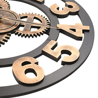 Kultainen ja musta seinäkello metalli Sandulescu 58cm