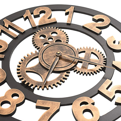 Kultainen ja musta seinäkello metalli Sandulescu 58cm