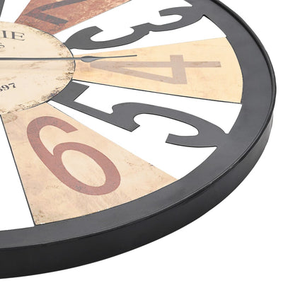 Monivärinen seinäkello metalli Barani 60cm