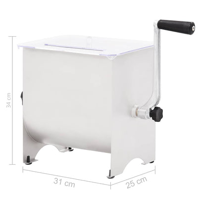 Hopea manuaalinen lihasekoitin kannella Silviasa (ruostumaton teräs)