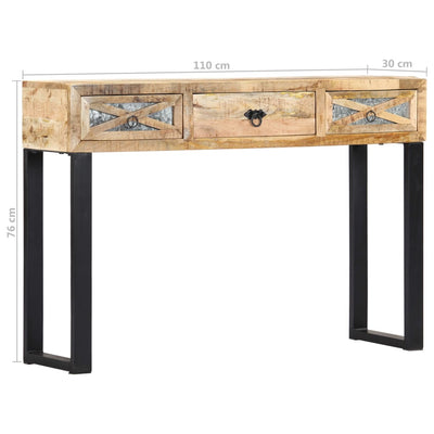 Konsolipöytä 110x30x76 cm täysi mangopuu