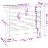 Lämpöpatterin suoja MDF 112x19x81,5 cm valkoinen