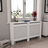 Lämpöpatterin suoja MDF 152x19x81,5 cm valkoinen