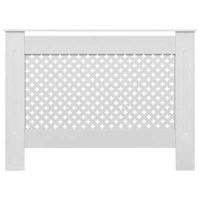 Lämpöpatterin suoja MDF 112x19x81,5 cm valkoinen