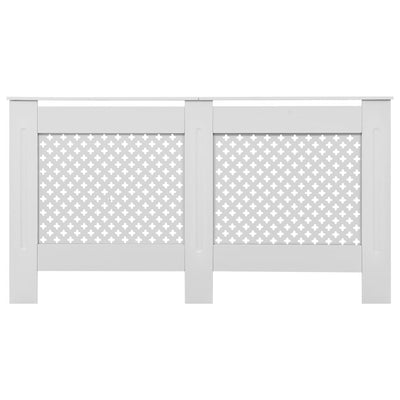 Lämpöpatterin suoja MDF 152x19x81,5 cm valkoinen