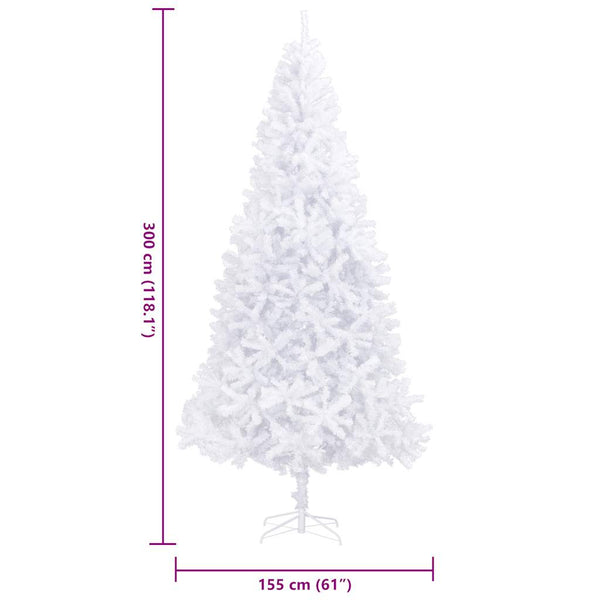 Tekojoulukuusi 300 cm valkoinen