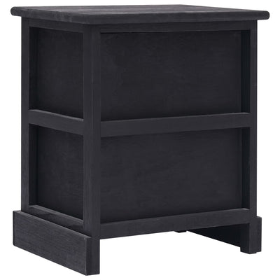 Yöpöydät 2kpl musta 38x28x45 cm keisaripuu