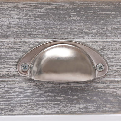 Harmaa sivupöytä Sofioara 40x40x40cm (keisaripuu)