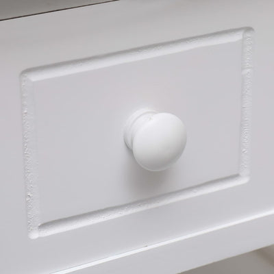 Valkoinen sivupöytä Micea 40x40x40cm (keisaripuu)