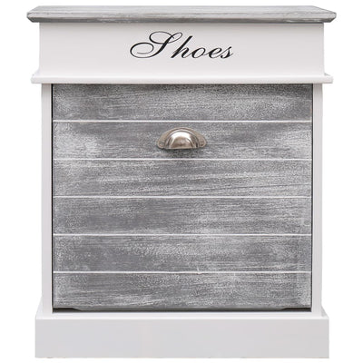 Harmaa kenkäkaappi Negimedin 50x28x58cm (keisaripuu)