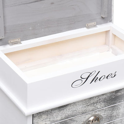 Harmaa kenkäkaappi Negimedin 50x28x58cm (keisaripuu)