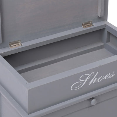 Harmaa kenkäkaappi Varvara 50x28x58cm (keisaripuu)