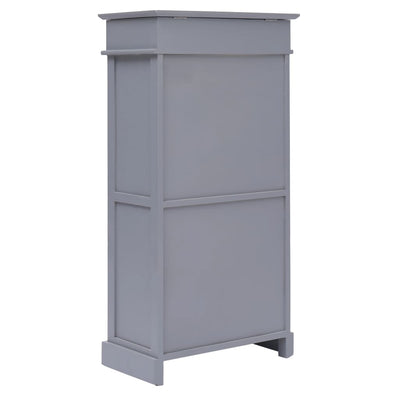 Kenkäkaappi harmaa 50x28x98 cm keisaripuu
