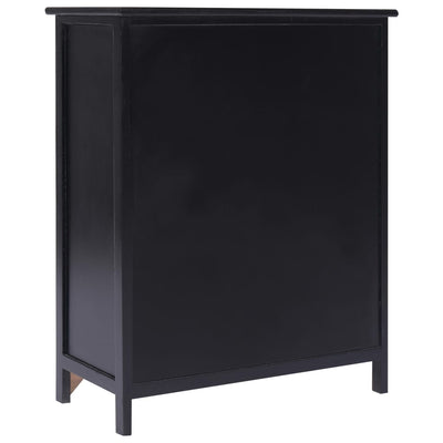 Sivukaappi musta 60x30x75 cm keisaripuu