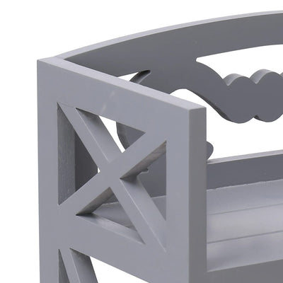 Harmaa kylpyhuoneen kaappi Jeannie 46x24x116cm (keisaripuu)