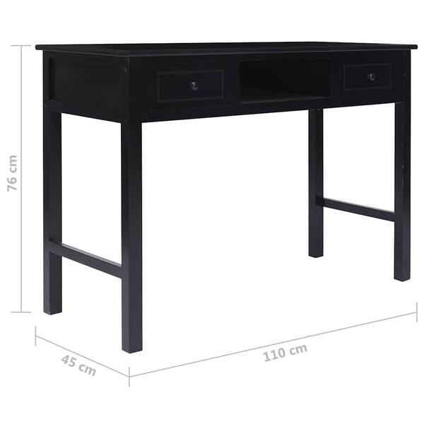 Kirjoituspöytä harmaa 110x45x76 cm puinen