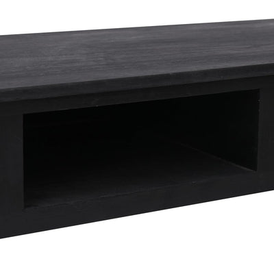 Sivupöytä musta 110x45x76 cm puu
