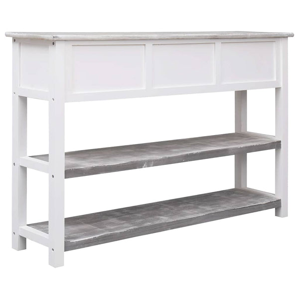 Sivupöytä antiikkinen harmaa 115x30x76 cm