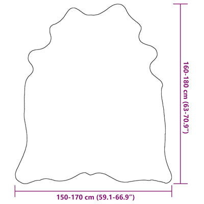 Musta aito lehmäntaljamatto Vadan 150x170cm