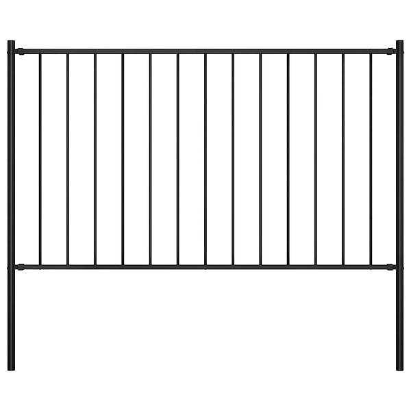 Aitapaneeli Woerden tolpilla teräs 1,7x1,25 m musta