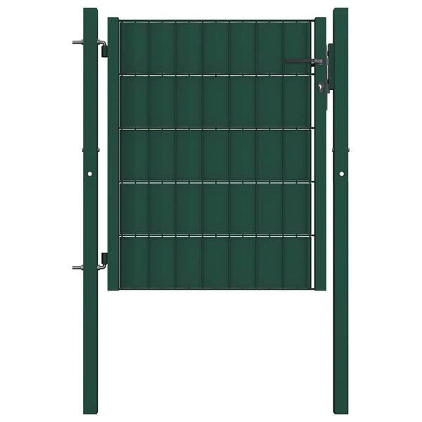 Aitaportti PVC ja teräs 100x100 cm vihreä