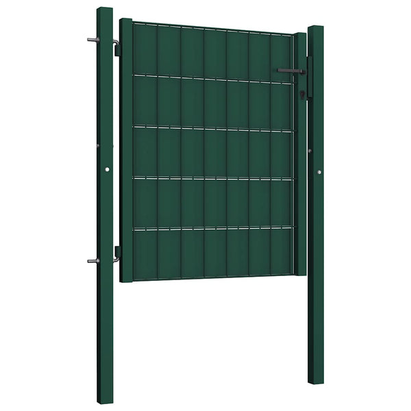 Aitaportti PVC ja teräs 100x100 cm vihreä