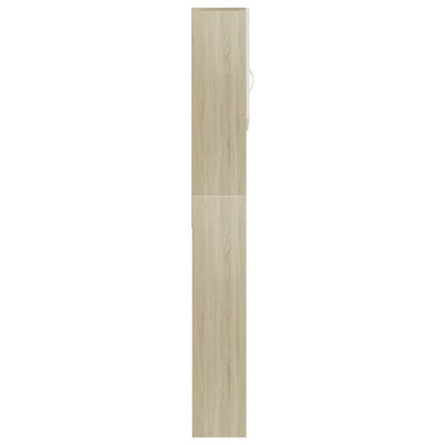 Pesukonekaappi valkoinen ja sonoma tammi 64x25,5x190 cm