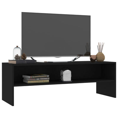 TV-taso musta 120x40x40 cm tekninen puu