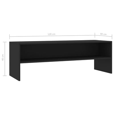 TV-taso musta 120x40x40 cm tekninen puu