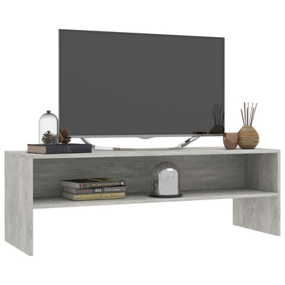 TV-taso betoninharmaa 120x40x40 cm lastulevy