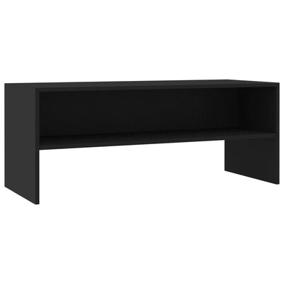 TV-taso musta 100x40x40 cm tekninen puu